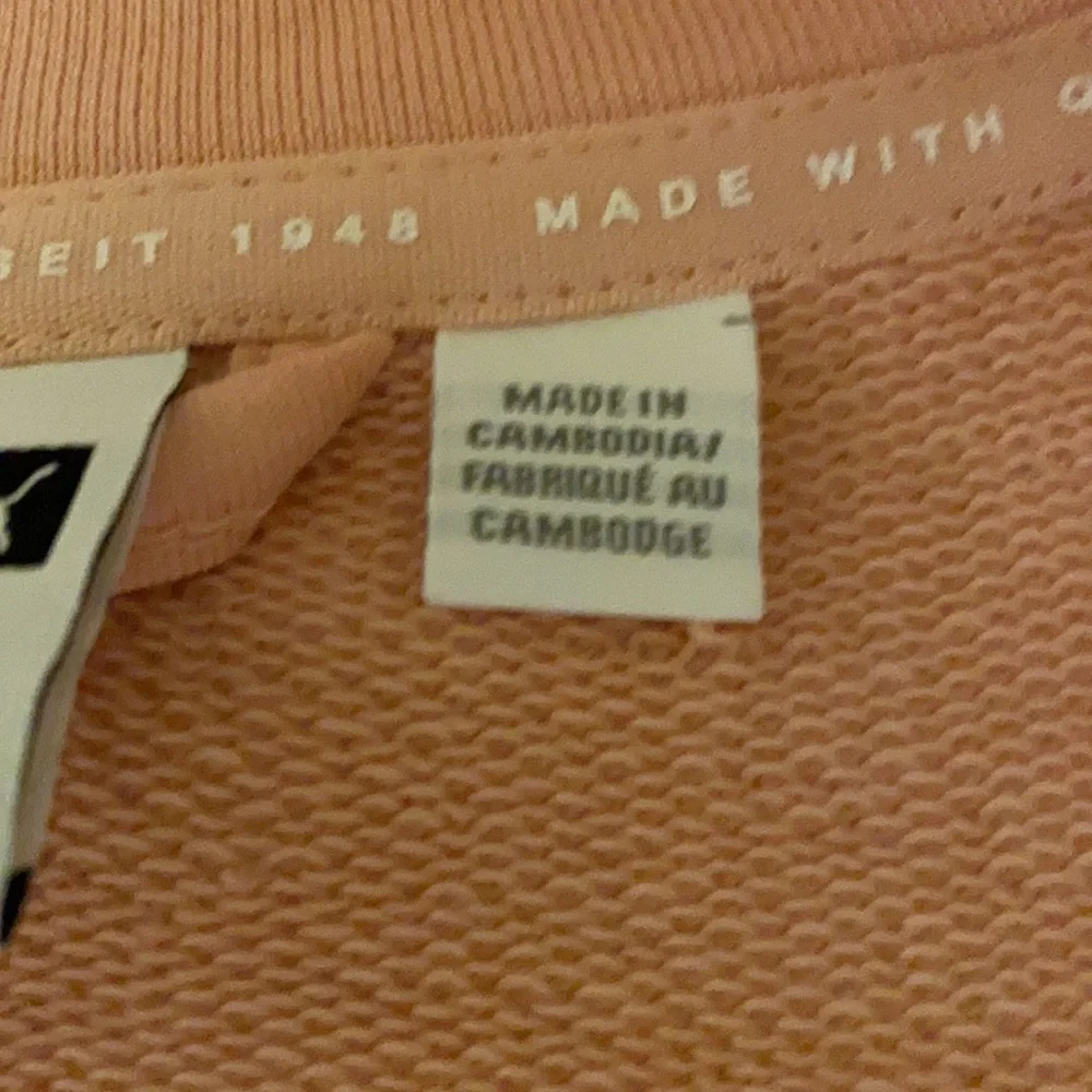 NWT Puma track jacket with zipper pink sand & white in color men size Large - Picture 8 of 10